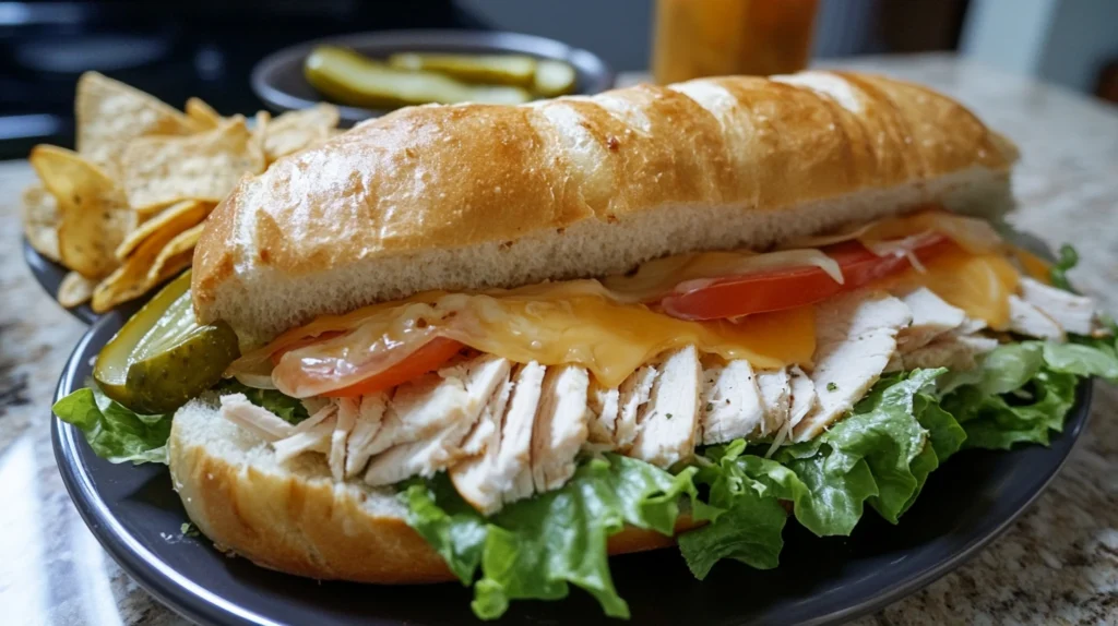 Sandwich made with homemade sandwich bread.