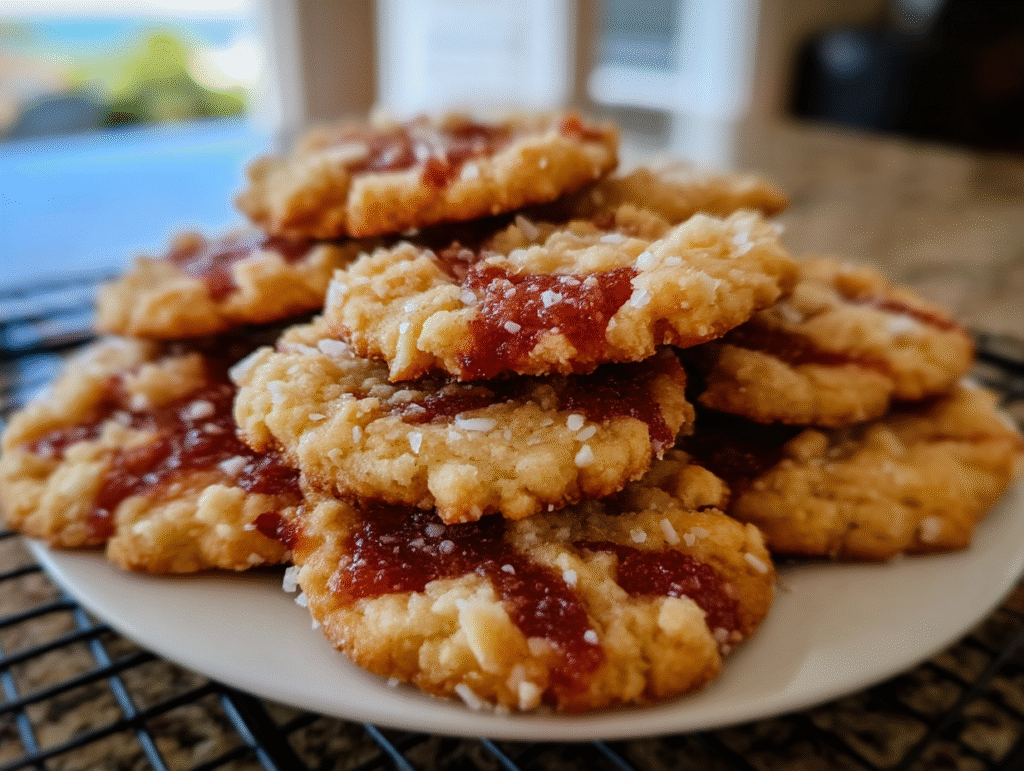 Crispy-Edged Rhubarb Sugar Cookies